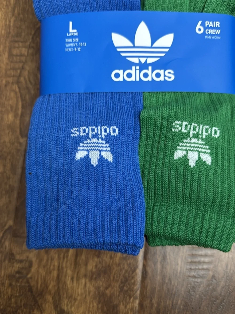 adidas Men’s Crew Socks Pack — Multicolor Size L